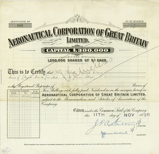 Aeronautical Corporation of Great Britain Limited