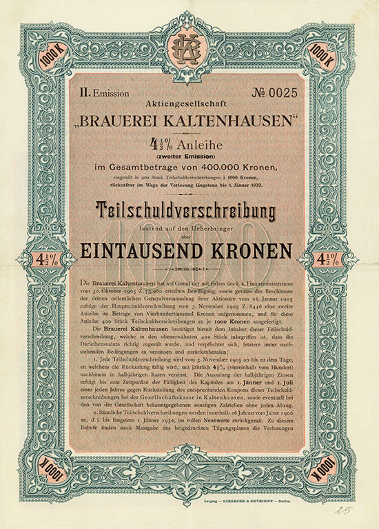 Aktiengesellschaft Brauerei Kaltenhausen
