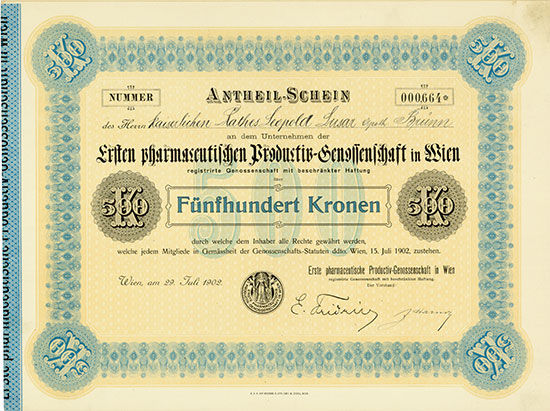 Erste pharmazeutische Productions-Genossenschaft in Wien reg. Gen. mbH