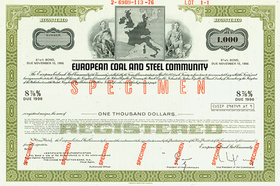 European Coal and Steel Community [2 Stück]