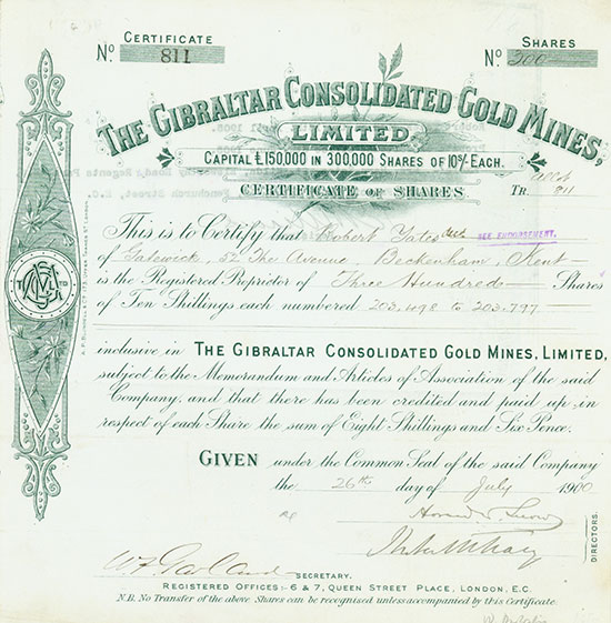 Gibraltar Consolidated Gold Mines, Limited