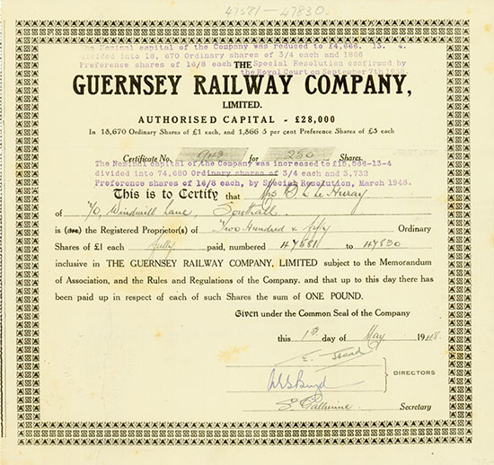 Guernsey Railway Company, Limited