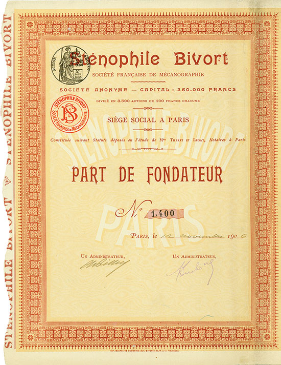 Sténophile Bivort Société Française de Mécanographie