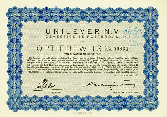 Unilever N. V. [2 Stück]