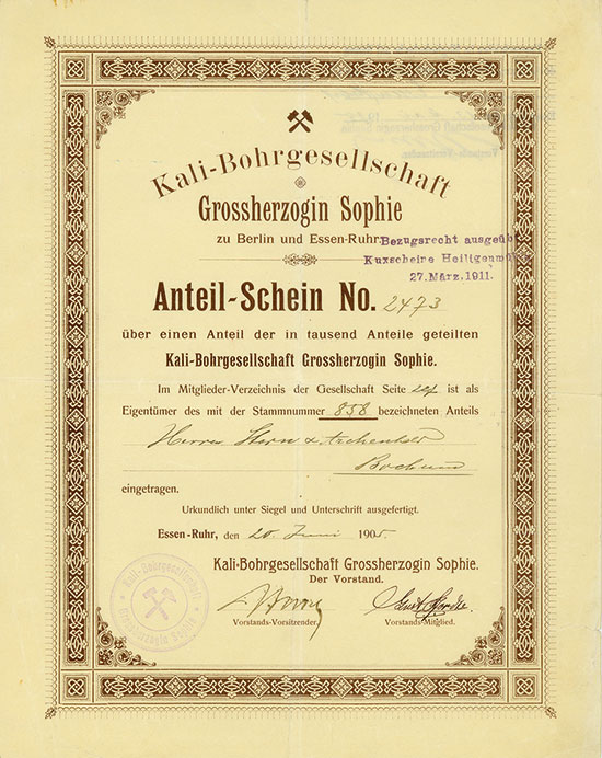 Kali-Bohrgesellschaft Grossherzogin Sophie zu Berlin und Essen-Ruhr