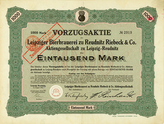 Leipziger Bierbrauerei zu Reudnitz Riebeck & Co. AG 