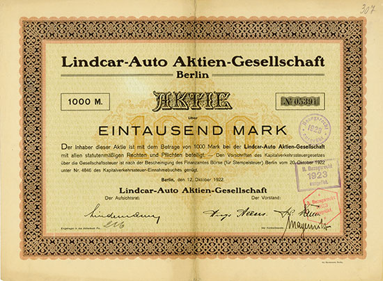 Lindcar-Auto AG [3 Stück]