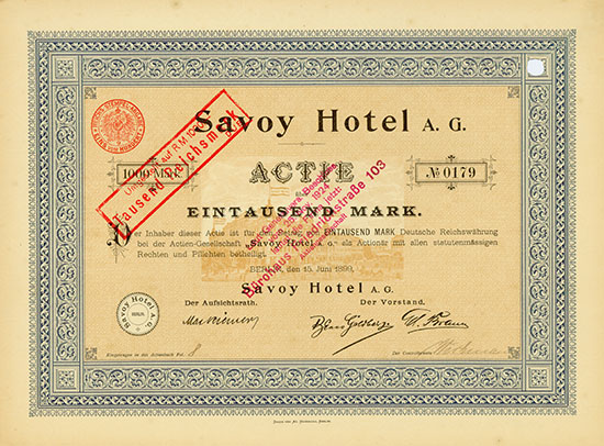 Savoy Hotel A. G.