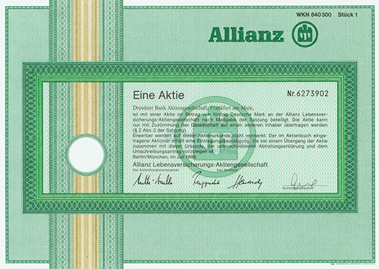 Allianz Lebensversicherungs-AG [2 Stück]