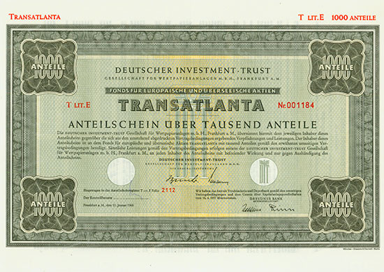 Deutscher Investment-Trust GmbH - Transatlanta [5 Stück]