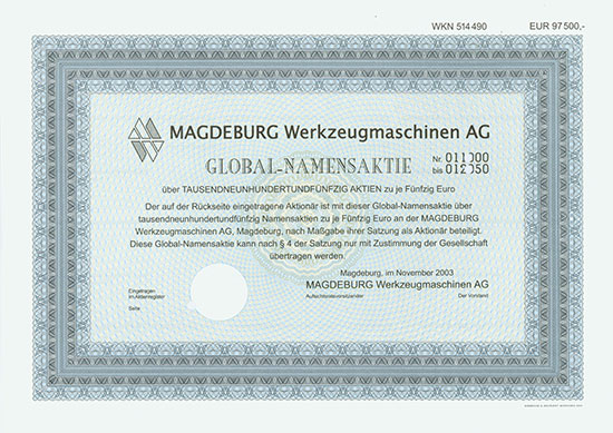 Magdeburg Werkzeugmaschinen AG