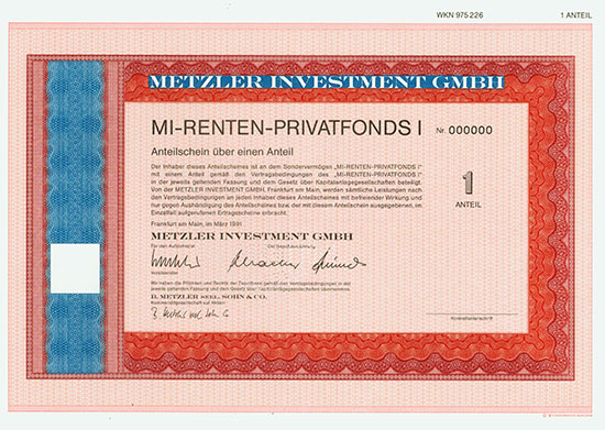 Metzler Investment GmbH [8 Stück]