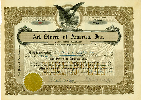 Art Stores of America, Inc.
