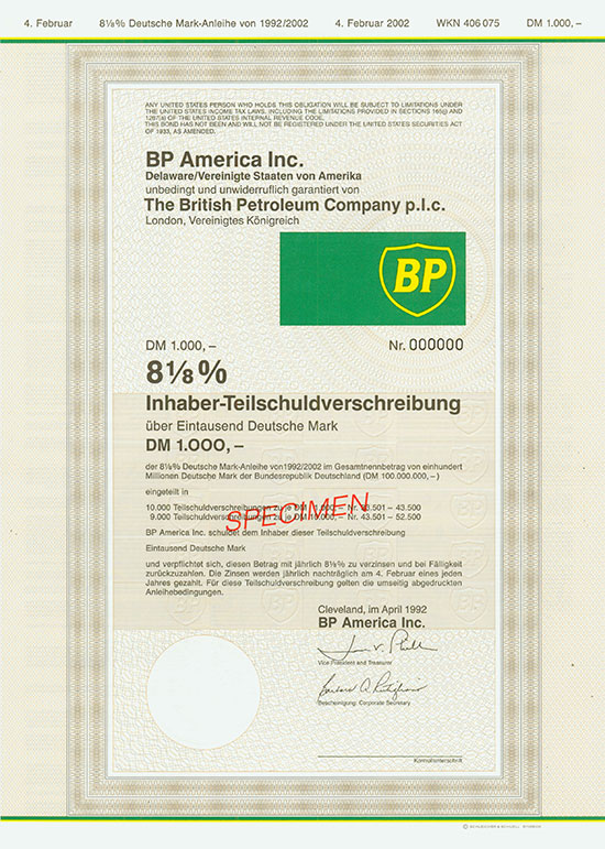 BP America Inc. / British Petroleum Company p.l.c.