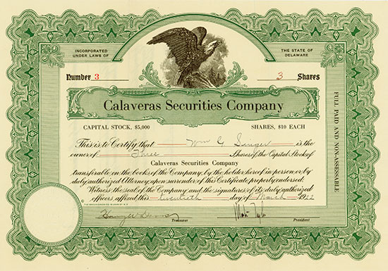 Calaveras Securities Company