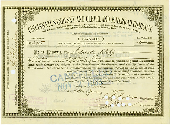 Cincinnati, Sandusky and Cleveland Railroad Company