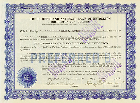 Cumberland National Bank of Bridgeton