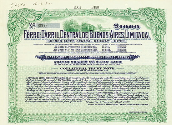 Ferro Carril Central de Buenos Aires Limitada / Buenos Ayres Central Railway