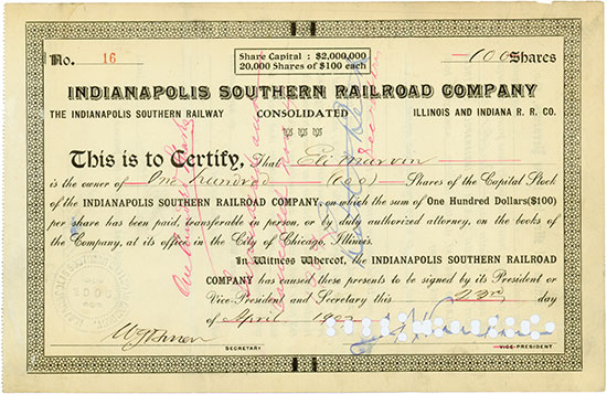 Indianapolis Southern Railroad Company