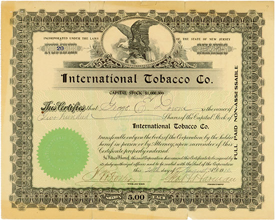 International Tobacco Co.