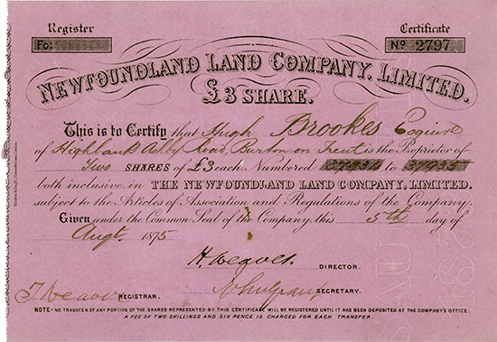 Newfoundland Land Company, Limited