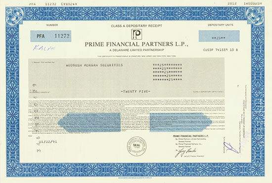 Prime Financial Partners L.P.