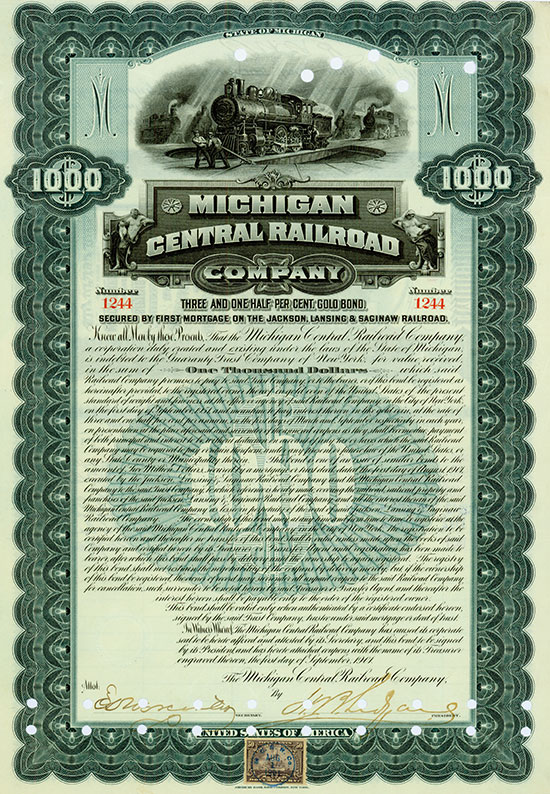 USA - Eisenbahn-Bonds [5 Stück]