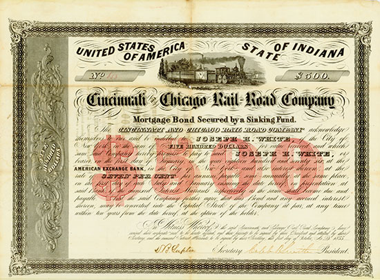 US-Railroad-Bonds und Autographen [5 Stück]