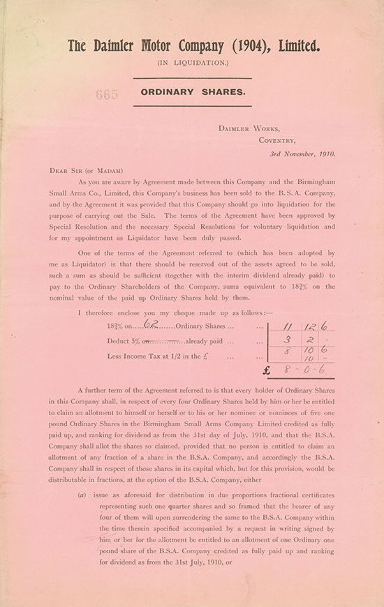 Daimler Motor Company (1904), Limited (in Liquidation)