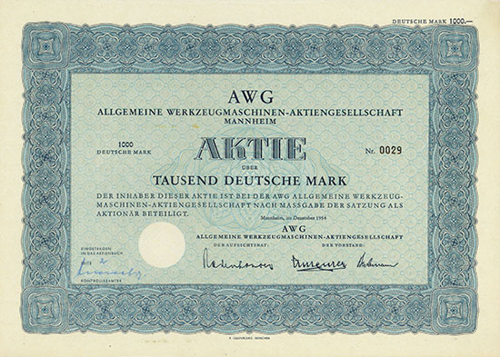 AWG Allgemeine Werkzeugmaschinen-AG