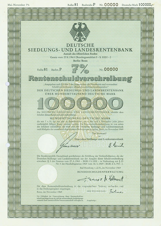 Deutsche Landesrentenbank / Deutsche Siedlungs- und Landesrentenbank [32 Stück]