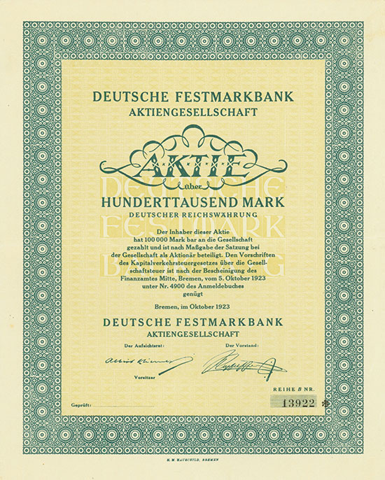 Deutsche Festmarkbank AG