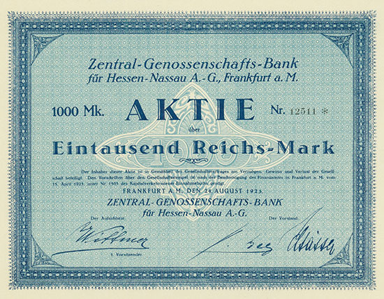 Zentral-Genossenschafts-Bank für Hessen-Nassau AG