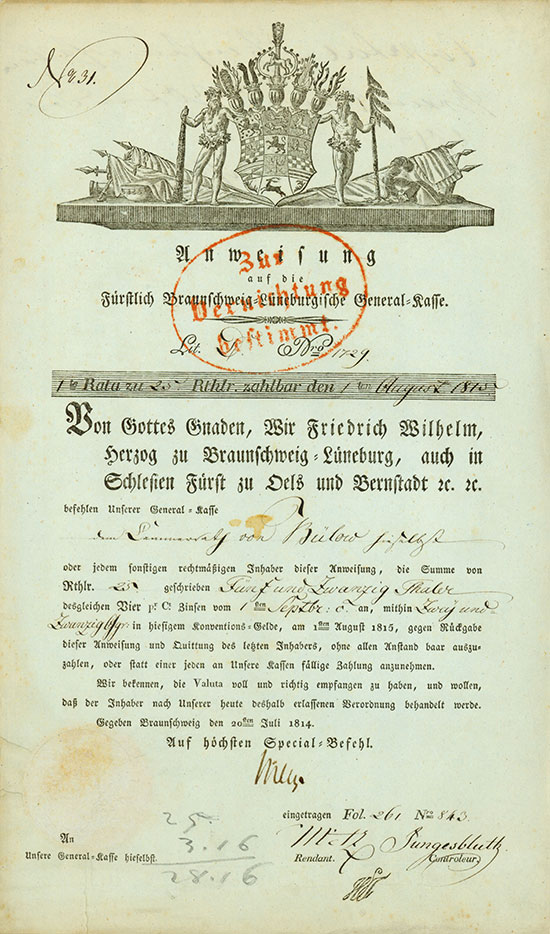 Fürstlich Braunschweig-Lüneburgische General-Kasse