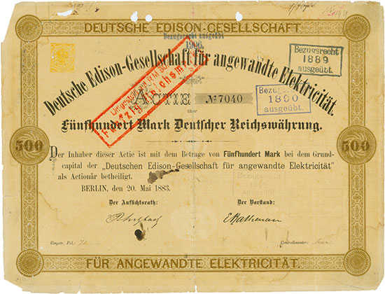 Deutsche Edison-Gesellschaft für angewandte Elektrizität