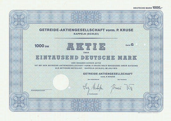 Getreide-Aktiengesellschaft vorm. P. Kruse