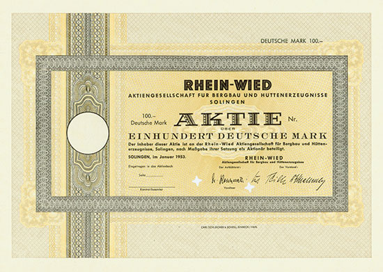 Rhein-Wied Aktiengesellschaft für Bergbau und Hüttenerzeugnisse