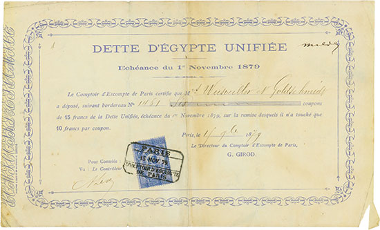 Dette d'Égypte unifiée (Unified Debt of Egypt)