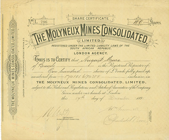 Molyneux Mines Consolidated, Limited