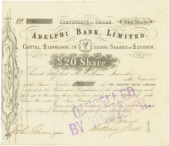Adelphi Bank, Limited [3 Stück]