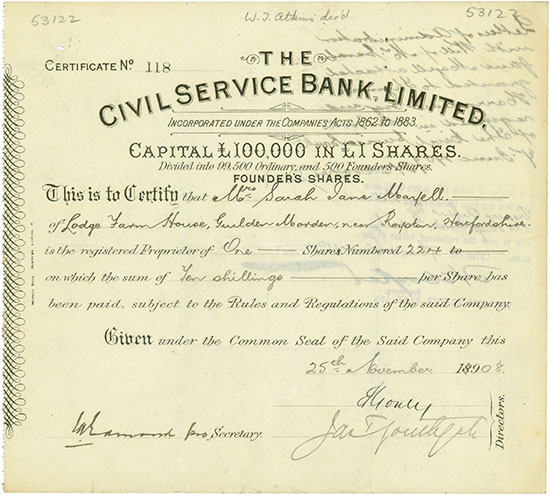 Civil Service Bank, Limited