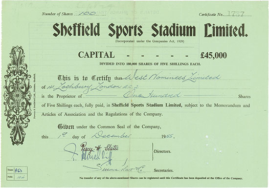Sheffield Sports Stadium Limited