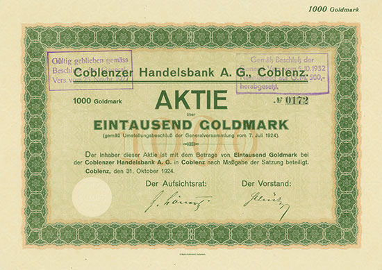 Coblenzer Handelsbank AG