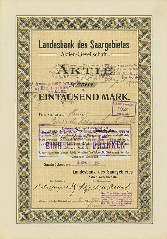 Landesbank des Saargebietes AG