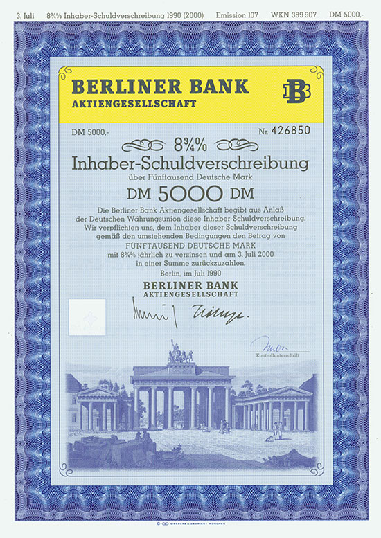 Berliner Bank AG [3 Stück]