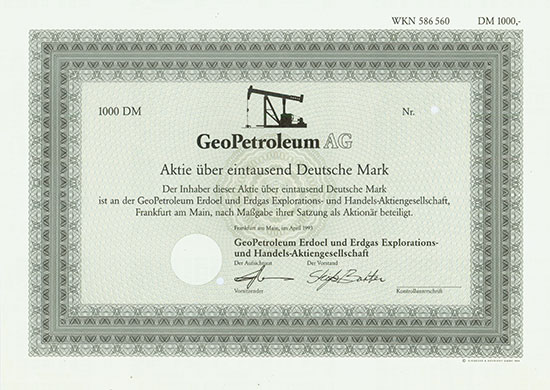 GeoPetroleum Erdoel und Erdgas Explorations- und Handels-AG