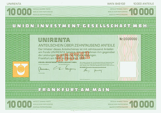 Union-Investment-Gesellschaft mbH - UNIRENTA [6 Stück]