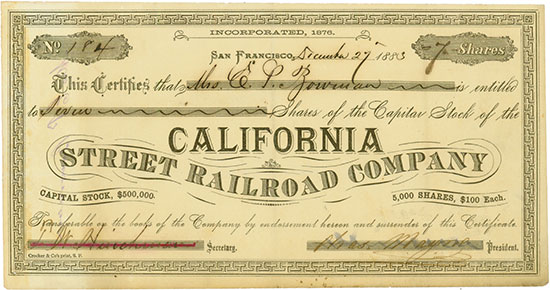 California Street Railroad Company