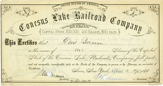 Conesus Lake Railroad Company