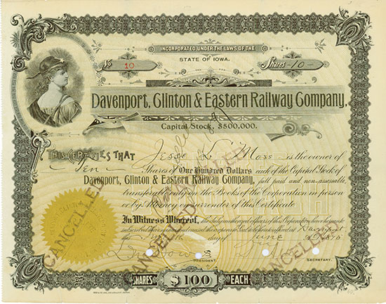 Davenport, Clinton & Eastern Railway Company
